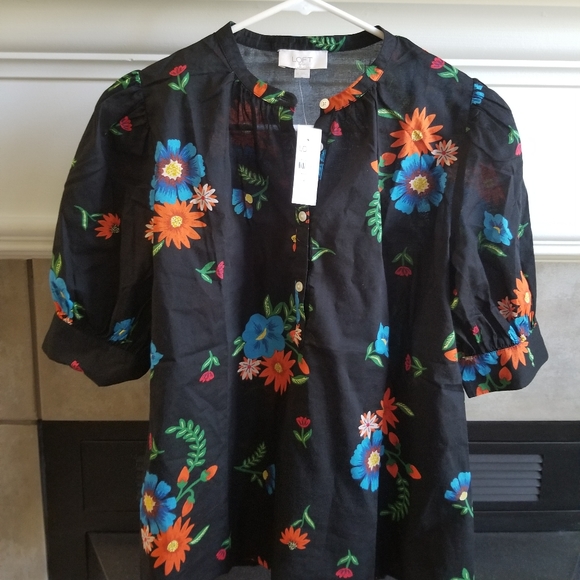 Loft Outlet Garden Henley Top - Picture 2 of 3